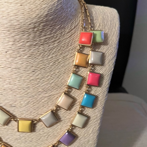 KATE SPADE NWT AUTHENTIC 12K GOLD-PLATED ENAMEL TUTTI-FRUTTI DESIGN NECKLACE - Picture 10 of 17